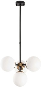 Φωτιστικό Οροφής Akkas 942FLG1162 43x43x47/89cm 4xE14 40W Black-Gold Opviq