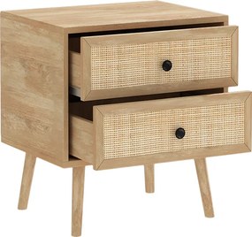 Κομοδίνο Oslo pakoworld sonoma 50x39x55εκ