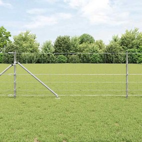 vidaXL Περίφραξη αγρού Ασημί 25 x 0.8 m Γαλβανισμένος χάλυβας