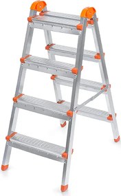 Σκάλα Double Step Perilla μεταλλική 4+4 σκαλοπάτια 93εκ.