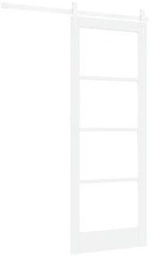vidaXL Ολισθητή Πόρτα Χειροκίνητος Λευκό 78 x 202 εκ. Ξύλο και μέταλλο