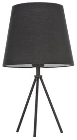Φωτιστικό Επιτραπέζιο Table & Floor Luminairies TNK75090BK1T Black Metal, Fabric