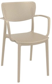 Πολυθρόνα Πολυπροπυλενίου Loft Dove Grey 54X53X82εκ.