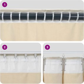 vidaXL Κουρτίνες συσκότισης 2 pcs Κρεμ 140 x 260 cm Βελούδο