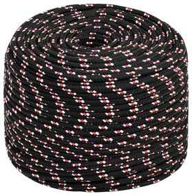 vidaXL Σχοινί Ναυτιλίας Μαύρο 8 χιλ. 50 μ. από Πολυπροπυλένιο