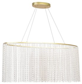Φωτιστικό Κρεμαστό 900xH1415mm Led 38w 2350lm 3000K Χρυσαφί-Κρύσταλλα Viokef Sol 4306300
