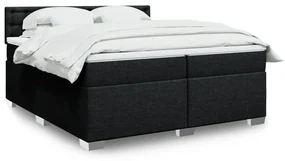 Κρεβάτι Boxspring με Στρώμα Μαύρο 200x200 εκ. Υφασμάτινο 3286011