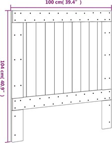 vidaXL Κεφαλάρι 100 x 104 εκ. από Μασίφ Ξύλο Πεύκου