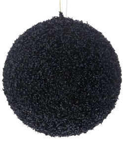 Χριστουγεννιάτικη Μπάλα Polyfoam Μαύρη Glitter 15εκ. iliadis 83539