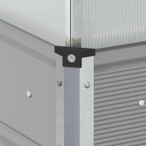 vidaXL Γλάστρα Ανοιχτό γκρι 100 x 100 x 77 cm Επικαλυμμένος Χάλυβας