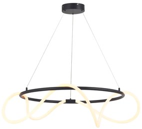 Φωτιστικό Κρεμαστο Aca ZM36LEDP80BK KYMA Μαύρο Ματ (Black Mat) 3000K