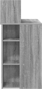 vidaXL Γραφείο Γκρίζο Σονομα 90 x 48 x 101,5 cm Επεξεργασμένο Ξύλο
