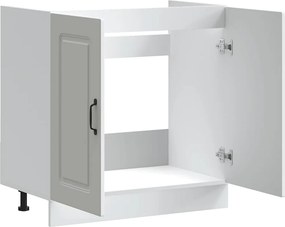 vidaXL Ντουλάπι βάσης νεροχύτη Kalmar Λευκό 80x46x81,5 εκ. Επεξ. Ξύλο