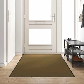 vidaXL Πλενόμενο Πατάκι Πόρτας Καφέ 120x250 εκ.