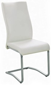 BENSON Καρέκλα Μέταλλο Χρώμιο, PVC Cream  43x58x98cm [-Χρώμιο/Εκρού-] [-Μέταλλο/PVC - PU-] ΕΜ931,1