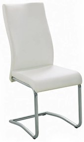 BENSON Καρέκλα Μέταλλο Χρώμιο, PVC Cream 43x58x98cm ΕΜ931,1
