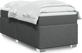vidaXL Κρεβάτι Boxspring με Στρώμα Σκούρο Γκρι 80x200 εκ. Υφασμάτινο