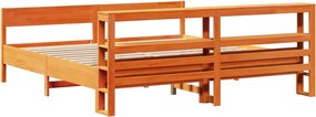 vidaXL Σκελετός Κρεβ. Χωρίς Στρώμα Καφέ Κεριού 200x200 εκ Μασίφ Πεύκο
