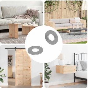 vidaXL Βίδες 2 pcs Ασημί 16 x 16 x 1,5 εκ Σίδερο