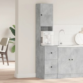 vidaXL Ντουλάπι Κουζίνας Γκρι Σκυριά 35x50x180 εκ. Μοριοσανίδας