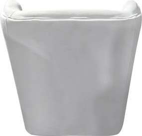 Πολυθρόνα Regalo pakoworld βελούδο σε λευκή απόχρωση 75x88x85εκ