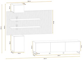 Swap XIX Σύνθεση Καφέ δρυς 280x180x40