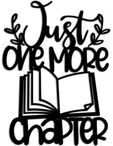 Διακοσμητικό Τοίχου Just One More Chapter 891TNL3355 40x55cm Black Wallity Μέταλλο