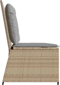 vidaXL Παγκάκι κήπου Μπεζ συνθετικό ρατάν