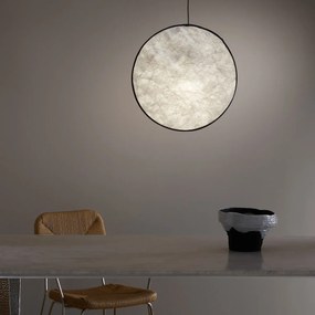Φωτιστικό οροφής από ξύλο Tyvek®, διαμέτρου 45 εκ., Moon