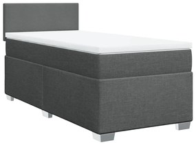 ΚΡΕΒΑΤΙ BOXSPRING ΜΕ ΣΤΡΩΜΑ ΣΚΟΥΡΟ ΓΚΡΙ 90X200 ΕΚ. ΥΦΑΣΜΑΤΙΝΟ 3288065