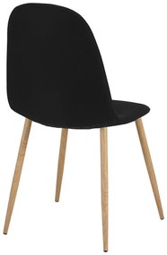 Σετ Τραπεζαρίας Julita-Bella 3 τεμ Mdf σε Μαύρο - Φυσικό Φ60x73εκ. 60x60x73 εκ.