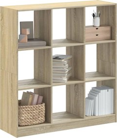 vidaXL Βιβλιοθήκη Sonoma Δρυς 102x32x108 εκ. από Επεξεργασμένο Ξύλο