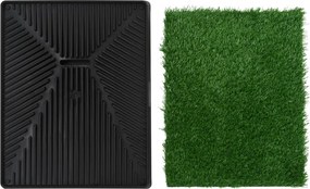 vidaXL Τουαλέτες Κατοικίδ. 2 τεμ Πράσινες 63x50x7 εκ Δίσκος/Συνθ. Χλόη