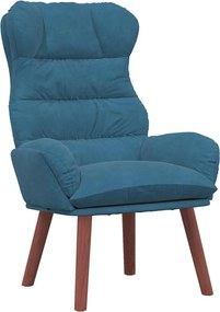 vidaXL Πολυθρόνα Μπλε 69 x 74 x 93 εκ. Βελούδο