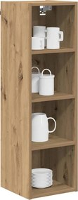 vidaXL Κρεμαστό ντουλάπι με αποθήκευση Artisan Oak 30 x 29,5 x 100 εκ.