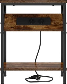 vidaXL Κομοδίνο 2 pcs Καπνιστό Δρύς 38 x 30 x 48 εκ.