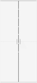 vidaXL Παπουτσοθήκη Λευκή 80x39x178 εκ. από Επεξεργασμένο Ξύλο