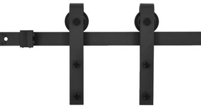 vidaXL Μηχανισμός Συρόμενης Μεσόπορτας Μαύρος SKIEN 200 εκ. Ατσάλινος