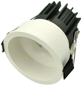 Σποτ Χωνευτό S077 Φ8,3x8,5cm Led 910Lm 13W 3000K White Στρόγγυλο