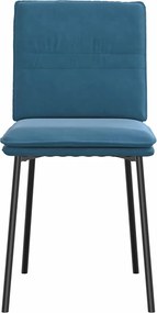 vidaXL Καρέκλες Τραπεζαρίας 4 τεμ. Μπλε Βελούδινες