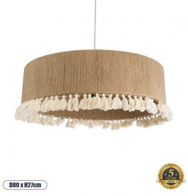 Boho Κρεμαστό Φωτιστικό Οροφής Τριφωτο 02095 GloboStar 02095 Μπεζ