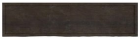 vidaXL Πάγκος Μπάνιου Σκούρο Καφέ 200x50x(2-4) εκ. Επεξεργ. Μασίφ Ξύλο