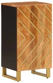 vidaXL Βοηθητικό Έπιπλο Καφέ/Μαύρο 40x33,5x75 εκ. Μασίφ Ξύλο Μάνγκο