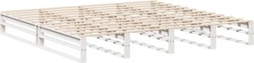 vidaXL Σκελετός Κρεβ. Χωρίς Στρώμα Λευκό 180x200 εκ Μασίφ Πεύκο