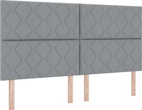 vidaXL Κεφαλάρι Ανοιχτό γκρι 180 cm ύφασμα