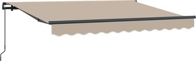 vidaXL Αναδιπλούμενη τέντα Μπεζ 250 x 200 cm ύφασμα
