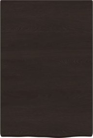 vidaXL Πάγκος Μπάνιου Σκούρο Καφέ 40x60x(2-4) εκ.Επεξεργ. Μασίφ Ξύλο