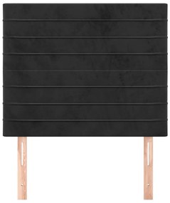 vidaXL Κεφαλάρι Μαύρο Βελούδινο 80x5x118/128 εκ.