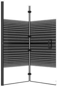 vidaXL Καμπίνα Μπανιέρας Πτυσσόμενη Μαύρη 120 x 140 εκ. από ESG