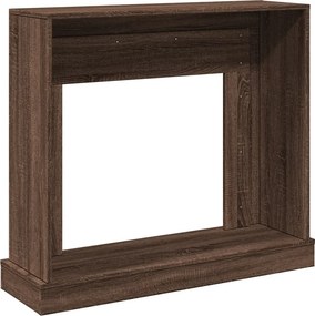 vidaXL Πλαίσιο Τζακιού Καφέ Δρυς 100x30x87,5 εκ. από Επεξ. Ξύλο